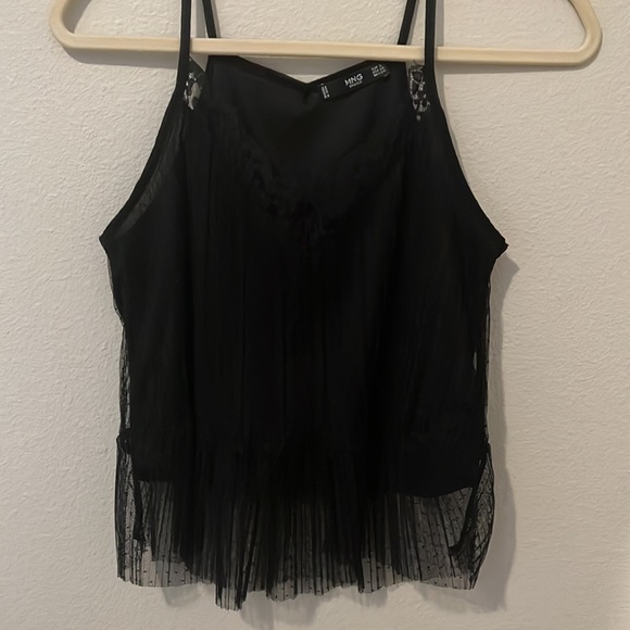 Pleated lace top by Mango - Picture 3 of 5